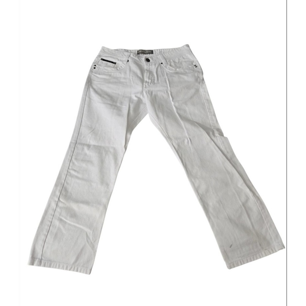 Chevignon White Denim‎ Jeans Mens Size 36 Straight Leg Solid Casual Rugged Y2K